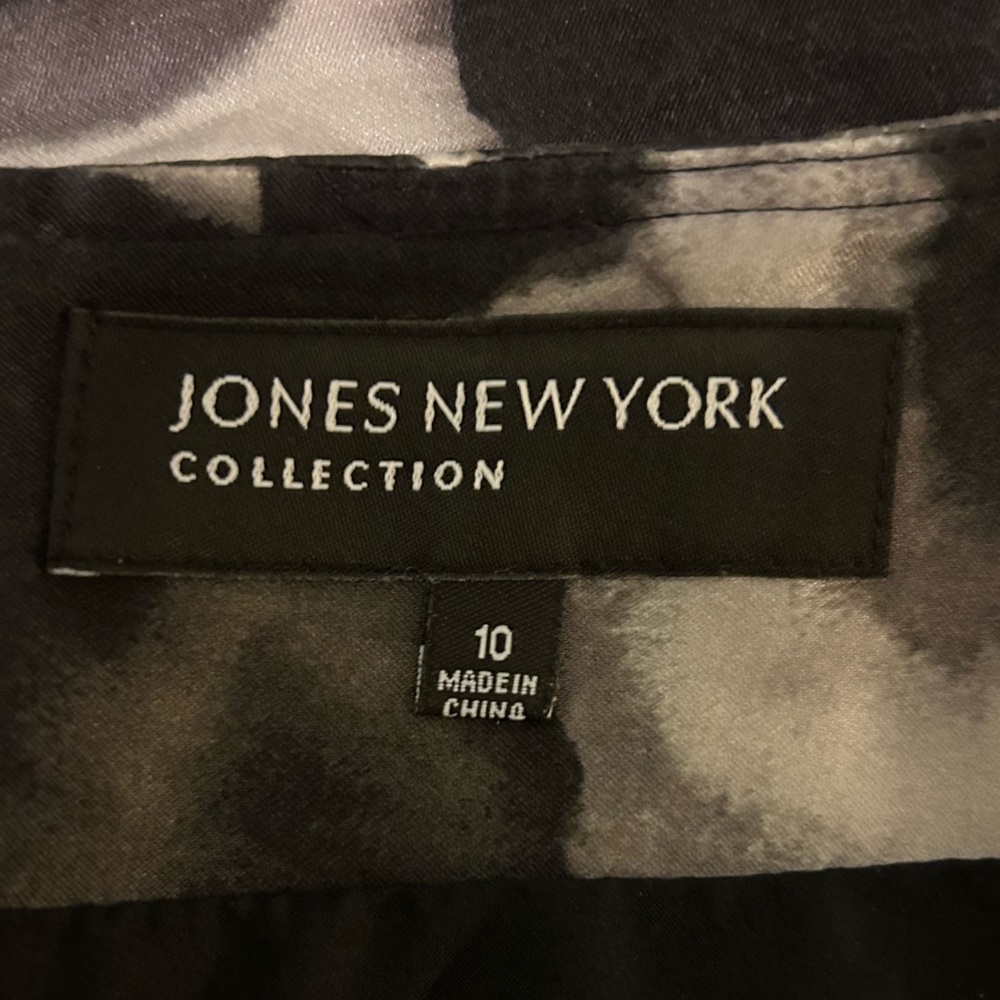 Jones New York Contemporary Black & White Skirt. Cotton & Silk blend size 10 - Picture 5 of 8